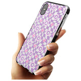 Checkered Love Pattern Black Impact Phone Case for iPhone X XS Max XR