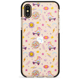 Roller Disco Pattern Black Impact Phone Case for iPhone X XS Max XR