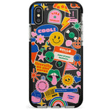 Nostalgic Stickers #1 Pink Fade Impact Phone Case for iPhone X XS Max XR