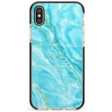 Bright Blue Onyx Marble Texture Pink Fade Impact Phone Case for iPhone X XS Max XR