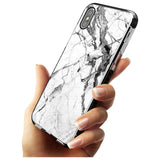 Black & White Stormy Marble Black Impact Phone Case for iPhone X XS Max XR