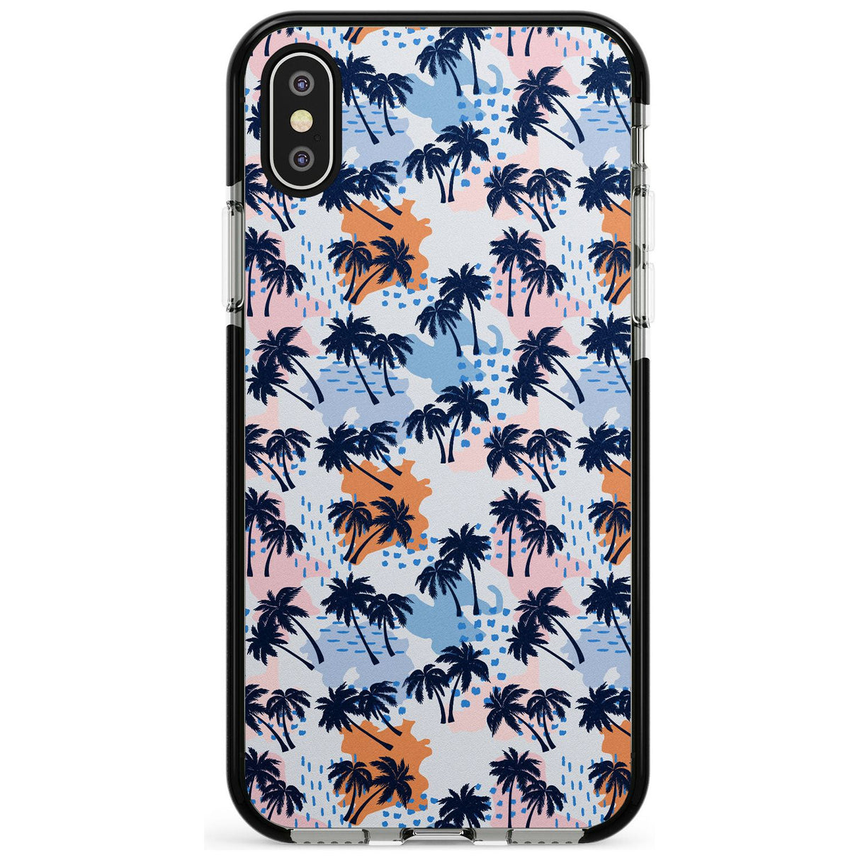 Summer Palm Trees Pink Fade Impact Phone Case for iPhone X XS Max XR