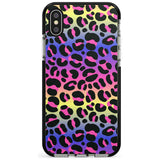 Rainbow Gradient Leopard Print Pink Fade Impact Phone Case for iPhone X XS Max XR