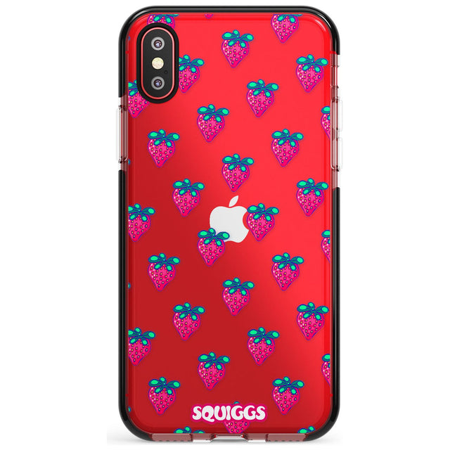 Strawberry Patch Pink Fade Impact Phone Case for iPhone X XS Max XR