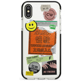 Kanji Signs Sticker Mix Pink Fade Impact Phone Case for iPhone X XS Max XR