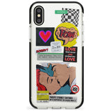 Retro Sticker Mix Pink Fade Impact Phone Case for iPhone X XS Max XR