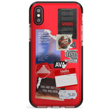 Red & Black Sticker Mix Pink Fade Impact Phone Case for iPhone X XS Max XR