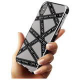 Caution Tape Phrases Cute But Psycho Black Impact Phone Case for iPhone X XS Max XR