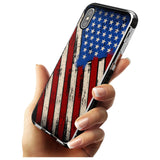 Distressed US Flag Black Impact Phone Case for iPhone X XS Max XR