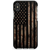 Desert Camo US Flag Black Impact Phone Case for iPhone X XS Max XR