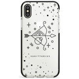 Sagittarius Emblem - Transparent Design Black Impact Phone Case for iPhone X XS Max XR