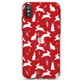 White Bunnies and Carrots Impact Phone Case for iPhone X XS Max XR