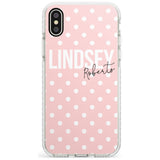 Custom Pink Polka iPhone Case  Impact Case Custom Phone Case - Case Warehouse