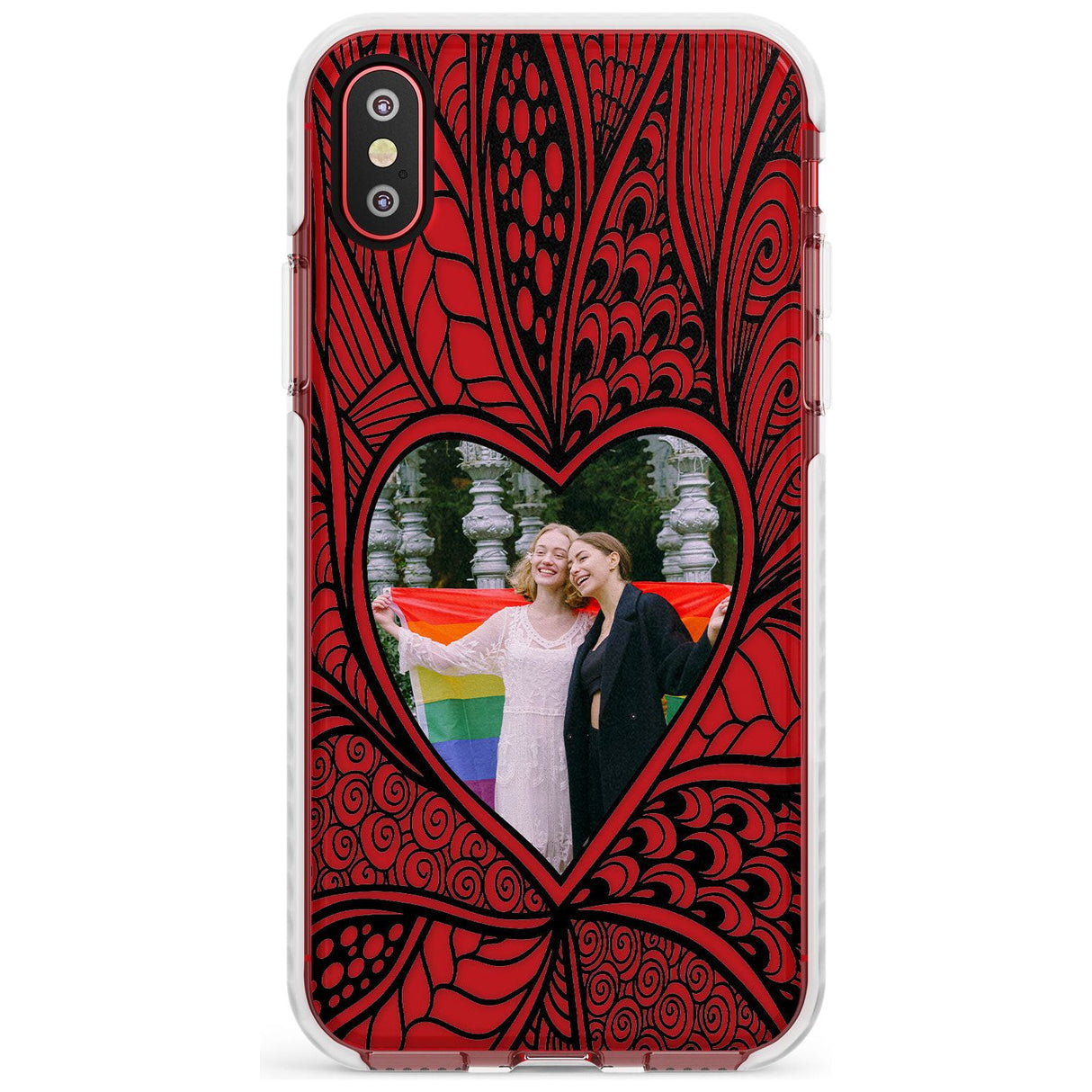 Personalised Henna Heart Photo Case Impact Phone Case for iPhone X XS Max XR