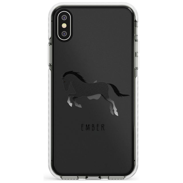 Personalised Black Horse Impact Phone Case for iPhone X XS Max XR