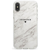 Personalised Light Grey & White Marble Slim TPU Phone Case Warehouse X XS Max XR