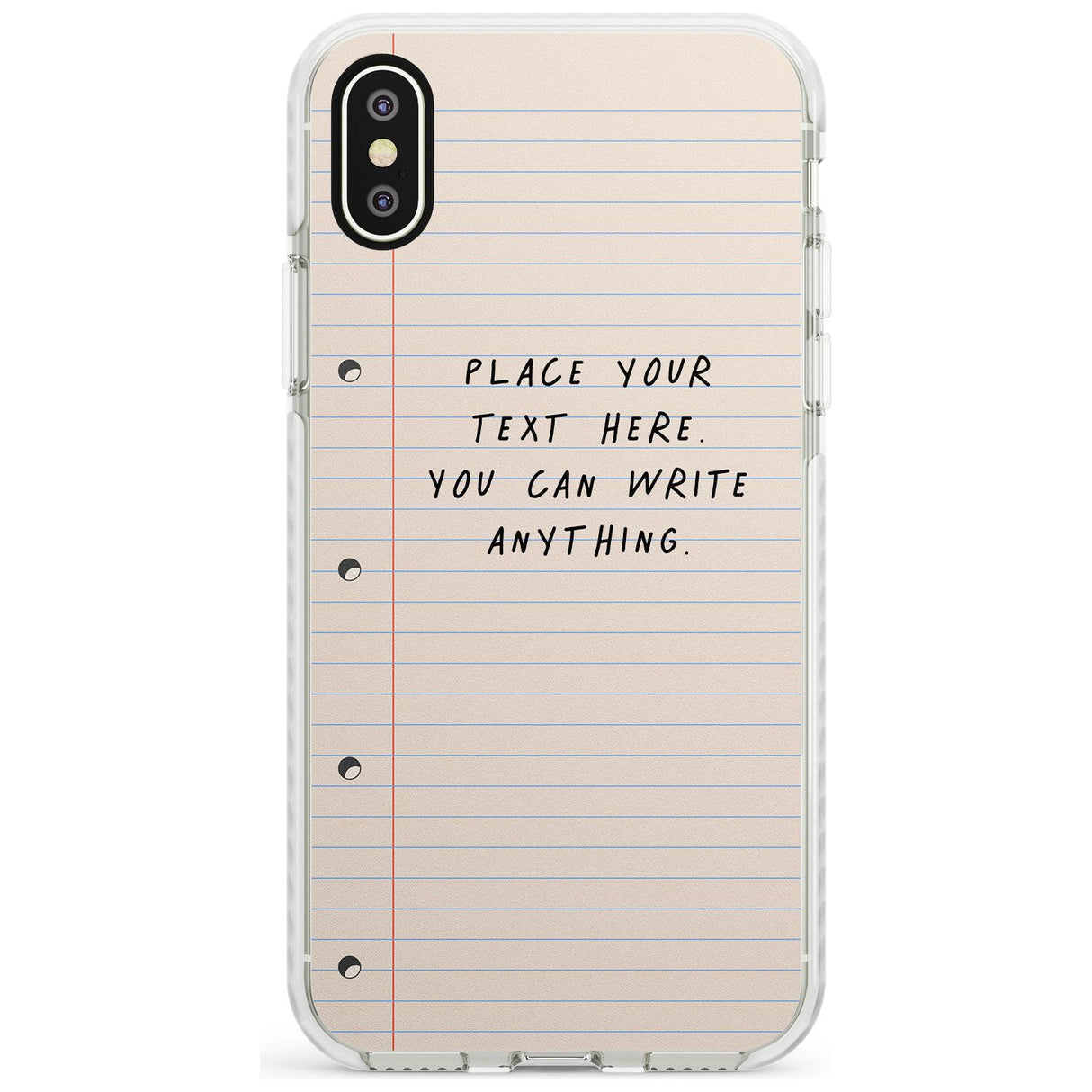 Custom School Paper Slim TPU Phone Case Warehouse X XS Max XR