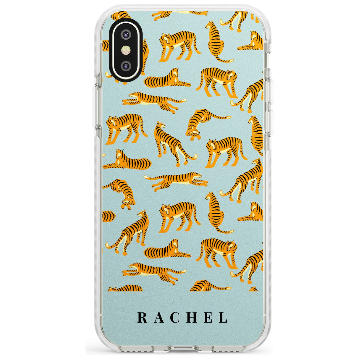 Personalised Tiger Pattern: Turquoise Slim TPU Phone Case Warehouse X XS Max XR