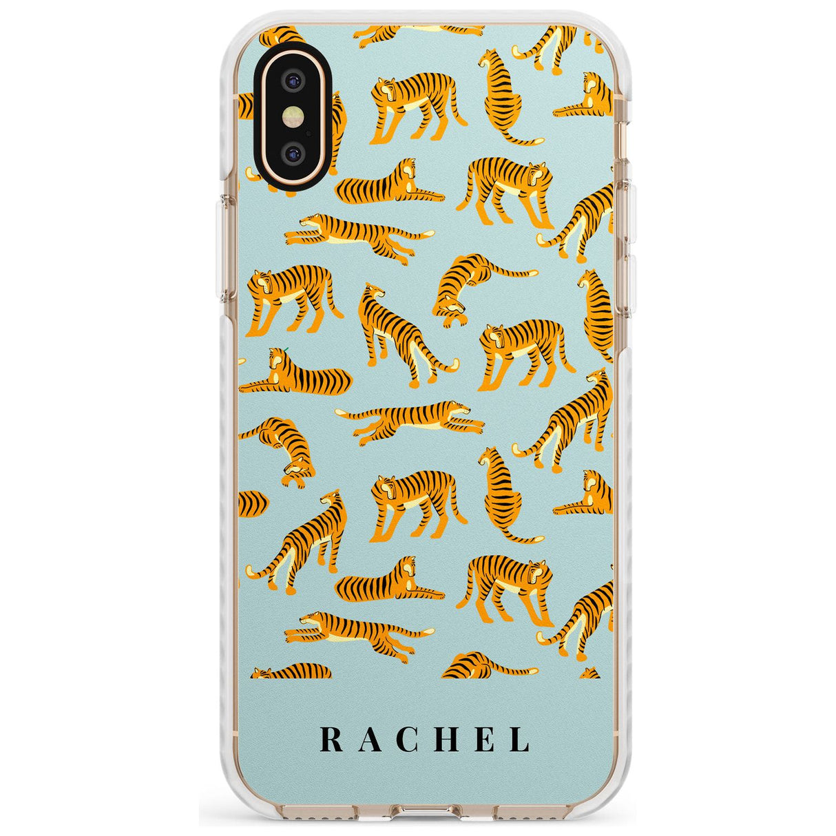 Personalised Tiger Pattern: Turquoise Slim TPU Phone Case Warehouse X XS Max XR