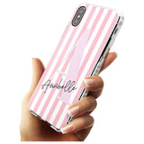 Pink Stripes & Large Monogram iPhone Case   Custom Phone Case - Case Warehouse