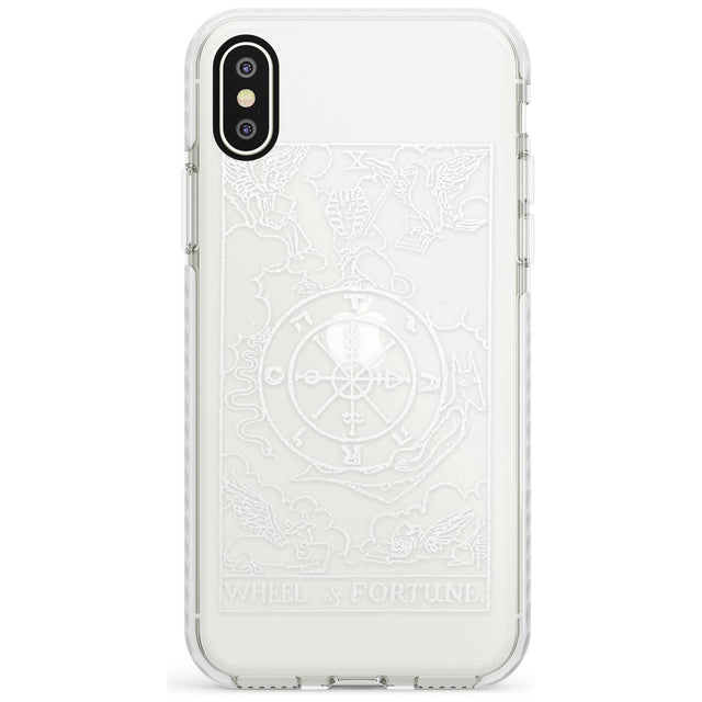 Wheel of Fortune Tarot Card - White Transparent Slim TPU Phone Case Warehouse X XS Max XR