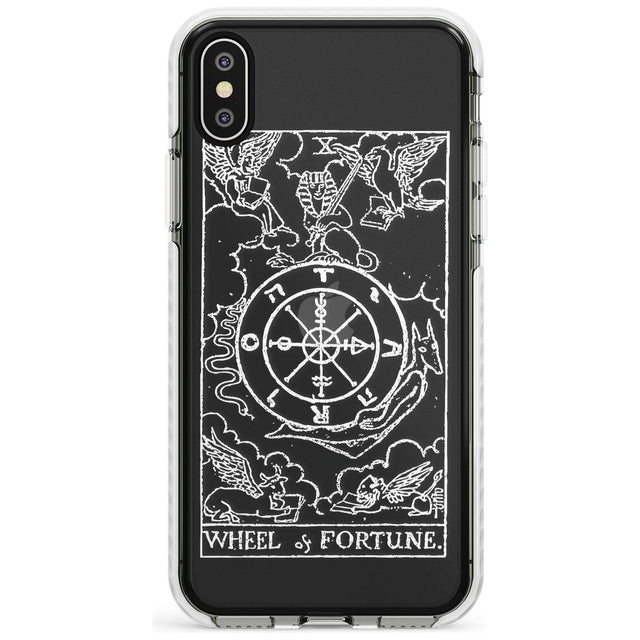 Wheel of Fortune Tarot Card - White Transparent Slim TPU Phone Case Warehouse X XS Max XR