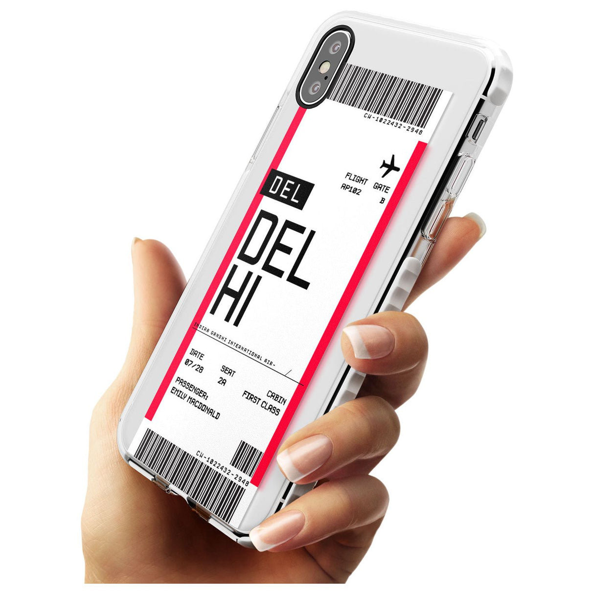 Delhi Boarding Pass iPhone Case   Custom Phone Case - Case Warehouse