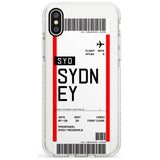 Sydney Boarding Pass iPhone Case  Impact Case Custom Phone Case - Case Warehouse