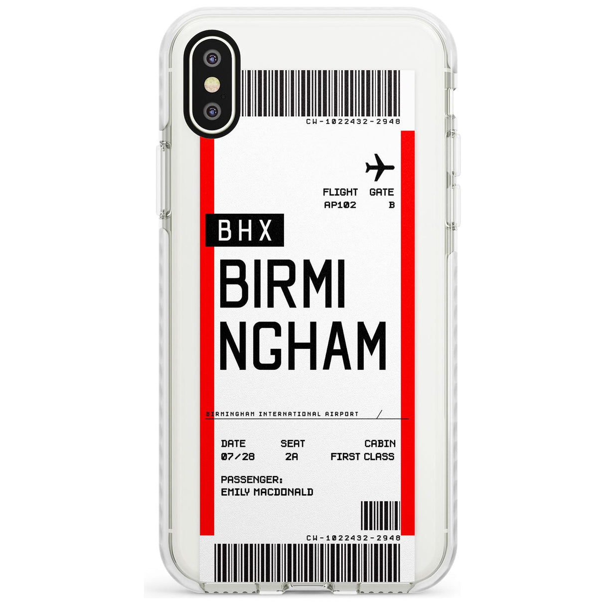 Birmingham Boarding Pass  Impact Case Custom Phone Case - Case Warehouse