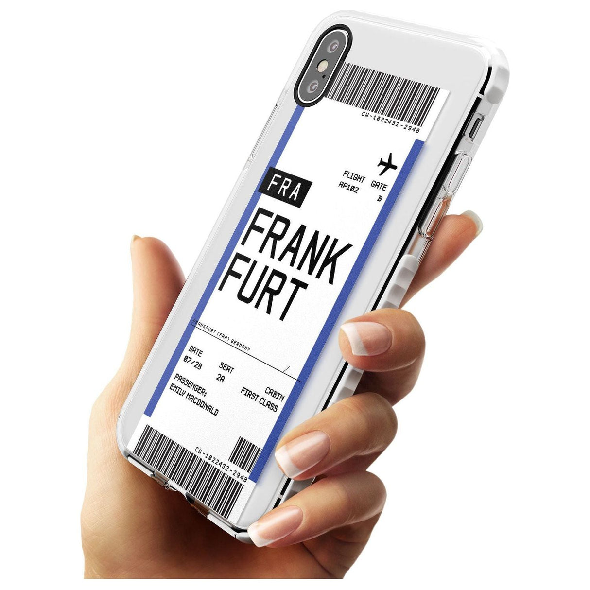 Frankfurt Boarding Pass iPhone Case   Custom Phone Case - Case Warehouse