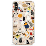 Cartoon Cat Collage - Colour Slim TPU Phone Case Warehouse X XS Max XR