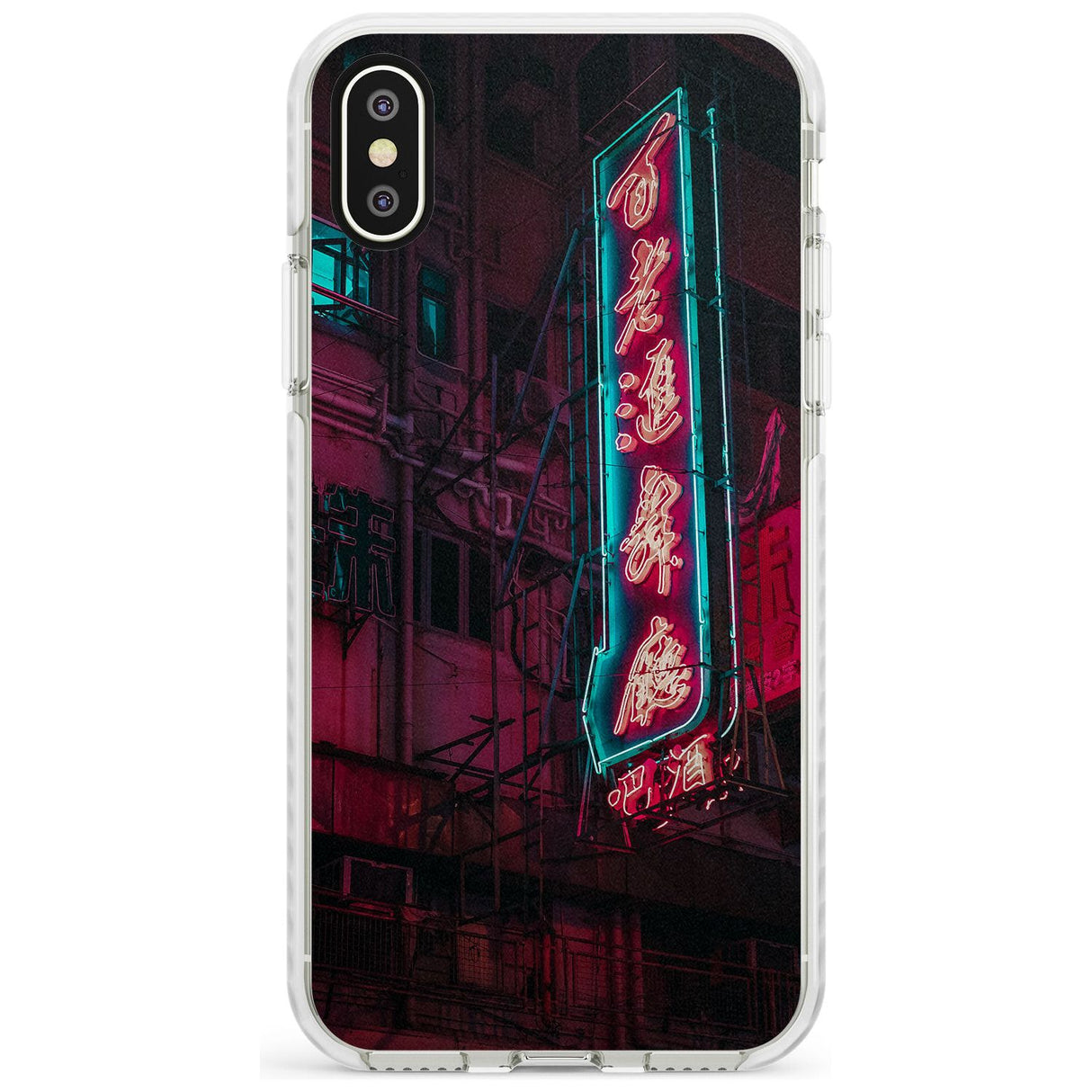 Large Kanji Sign - Neon Cities Photographs Impact Phone Case for iPhone X XS Max XR