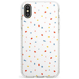 Confetti Print on Solid White Impact Phone Case for iPhone X XS Max XR