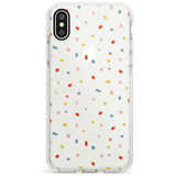 Small Confetti Print Clear iPhone Case  Impact Case Phone Case - Case Warehouse