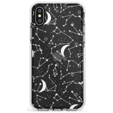 White Constellations on Clear Slim TPU Phone Case Warehouse X XS Max XR