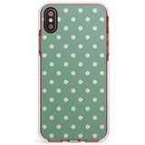 Daisy Pattern - Teal Cute Floral Daisy Design Slim TPU Phone Case Warehouse X XS Max XR