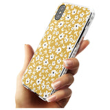 Floral Print on Mustard - Cute Floral Design Slim TPU Phone Case Warehouse X XS Max XR