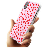 Red on Pink Dalmatian Polka Dot Spots Impact Phone Case for iPhone X XS Max XR