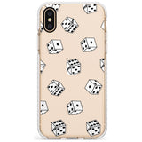 Clear Dice Pattern Impact Phone Case for iPhone X XS Max XR