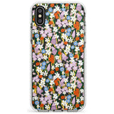 Energetic Floral Mix: Transparent Slim TPU Phone Case Warehouse X XS Max XR