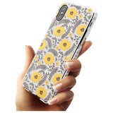 Yellow Blossoms Transparent Floral Impact Phone Case for iPhone X XS Max XR