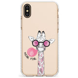 Think Pink Giraffe Impact Phone Case for iPhone X XS Max XR