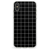 Simplistic Large Grid Pattern Black Impact Phone Case for iPhone X XS Max XR