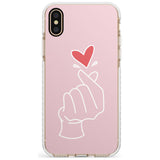 Finger Heart in Pink Slim TPU Phone Case Warehouse X XS Max XR