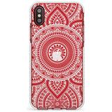 White Henna Flower Wheel Impact Phone Case for iPhone X XS Max XR