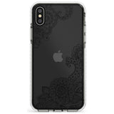 Black Henna Botanicals Impact Phone Case for iPhone X XS Max XR