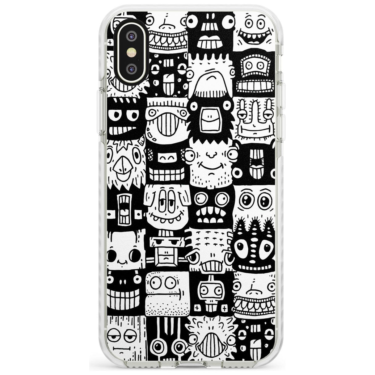 Checkerboard Heads Impact Phone Case for iPhone X XS Max XR