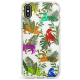 Colourful Tiger Jungle Cat Pattern Impact Phone Case for iPhone X XS Max XR