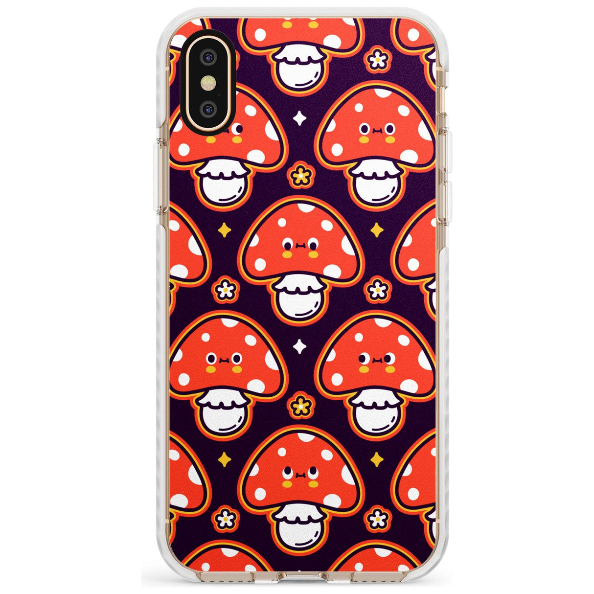 Mushroom Kawaii Pattern Impact Phone Case for iPhone X XS Max XR