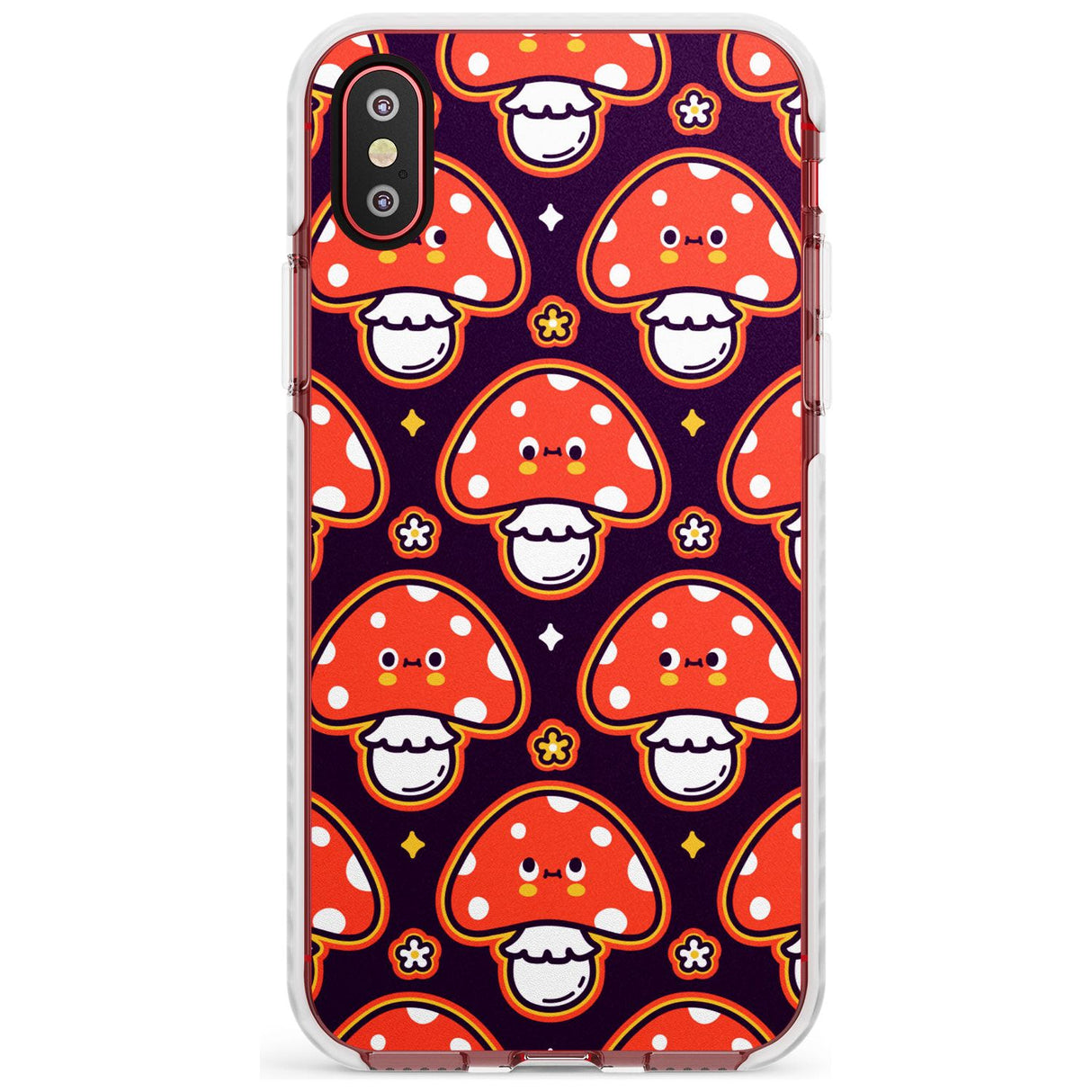 Mushroom Kawaii Pattern Impact Phone Case for iPhone X XS Max XR